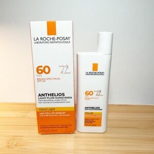 La Roche-Posay Anthelios Light Fluid Face Sunscreen SPF 60 1.7oz NIB EXP 06/2027